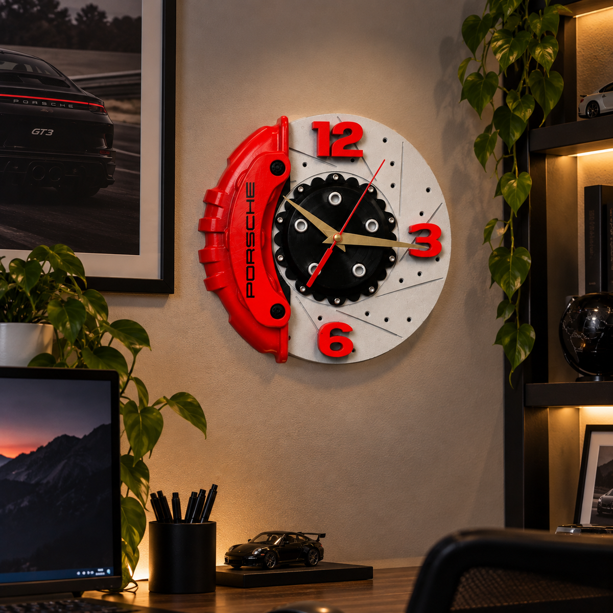 Chrono Caliper Disc Brake Clock